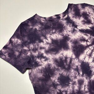 PURPLE & WHITE TIE-DYE COTTON GALAXY DRESS // 💜